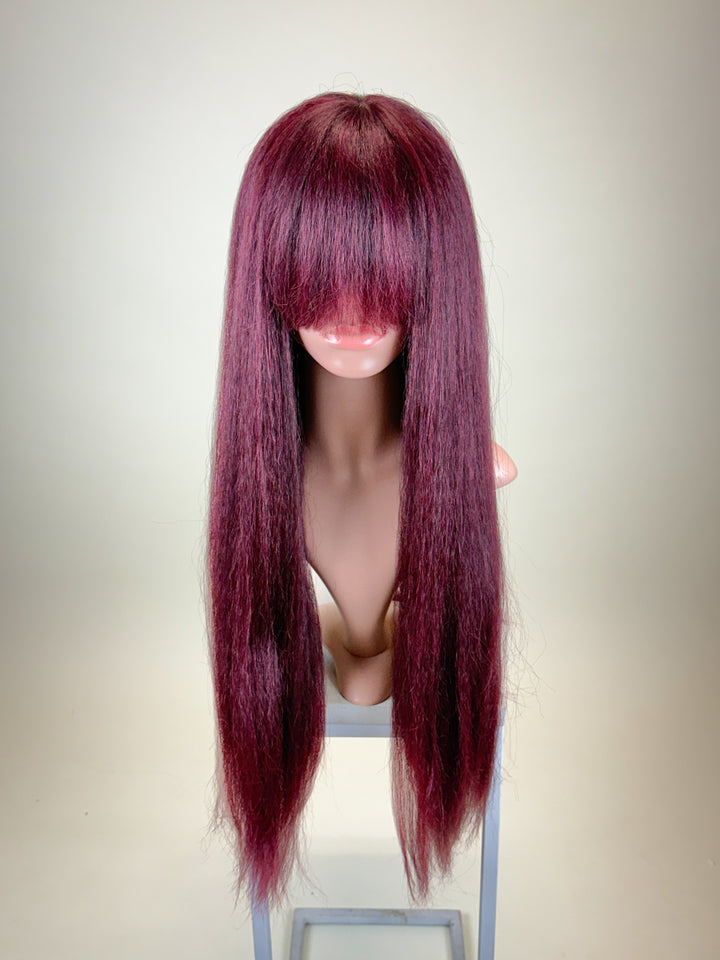 Myra Burgundy Blend - Pre-textured Wig