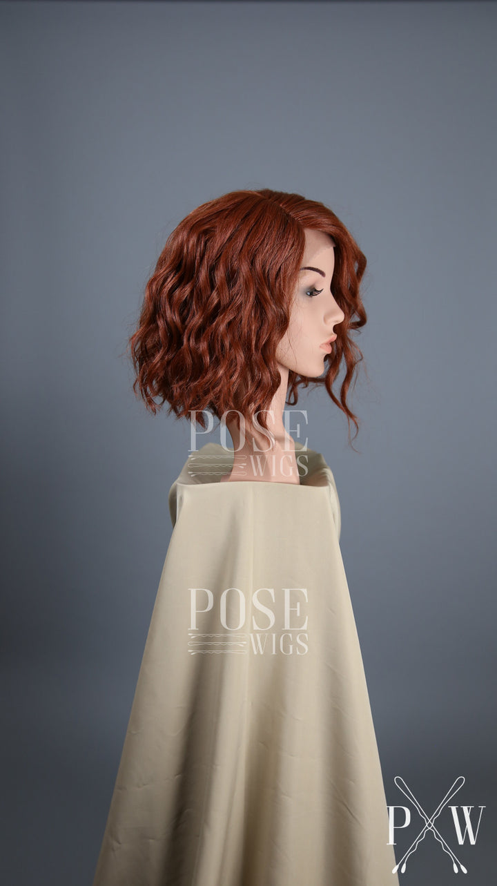 Red Short Curly Bob Lace Front Wig - Lady Series LLPEA52