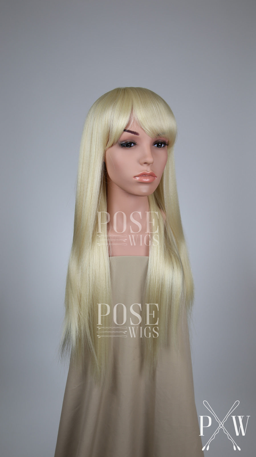 Blonde Long Straight with Bangs Fashion Wig HSOAS44