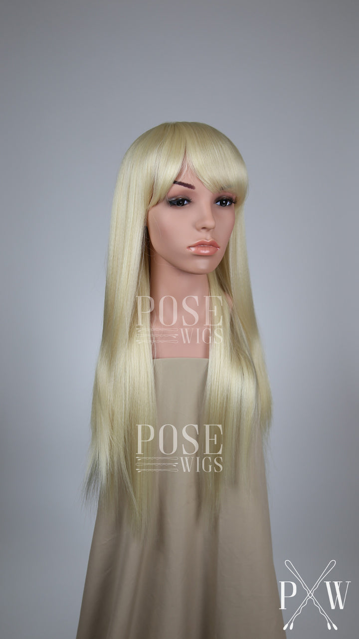 Blonde Long Straight with Bangs Fashion Wig HSOAS44