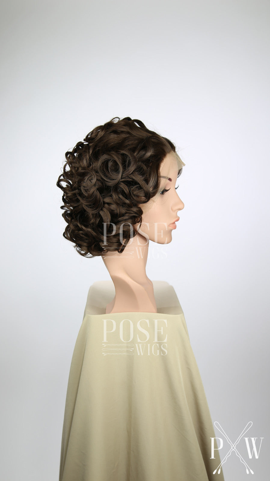 Brown Short Curly Lace Front Wig - Princess Series LP106