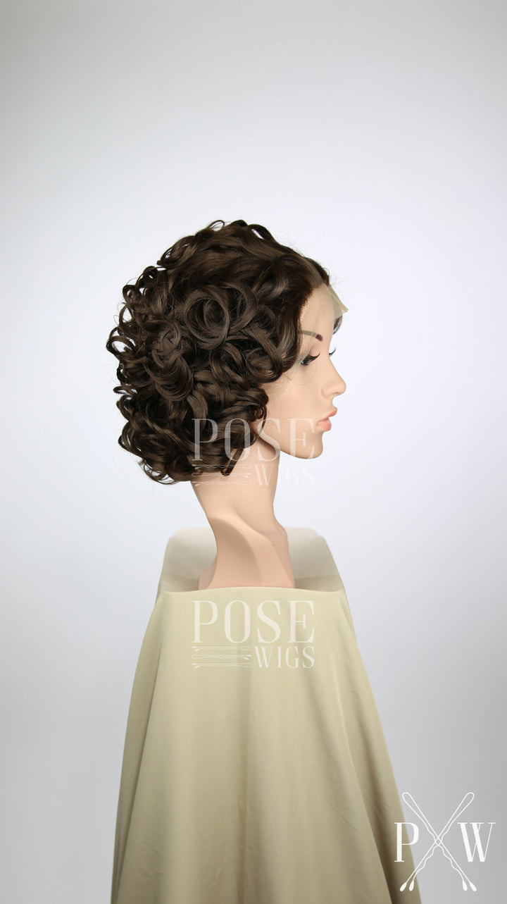 Brown Short Curly Lace Front Wig - Princess Series LP106