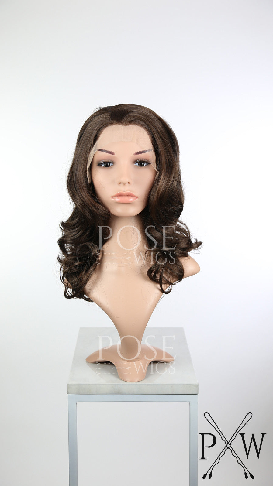 Brown Medium Length Curly Lace Front Wig - Princess Series LP110