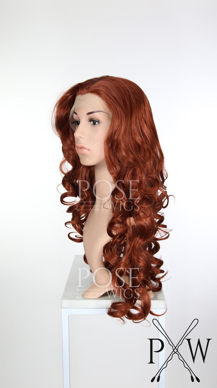 Red Long Curly Lace Front Wig - Princess Series LP112