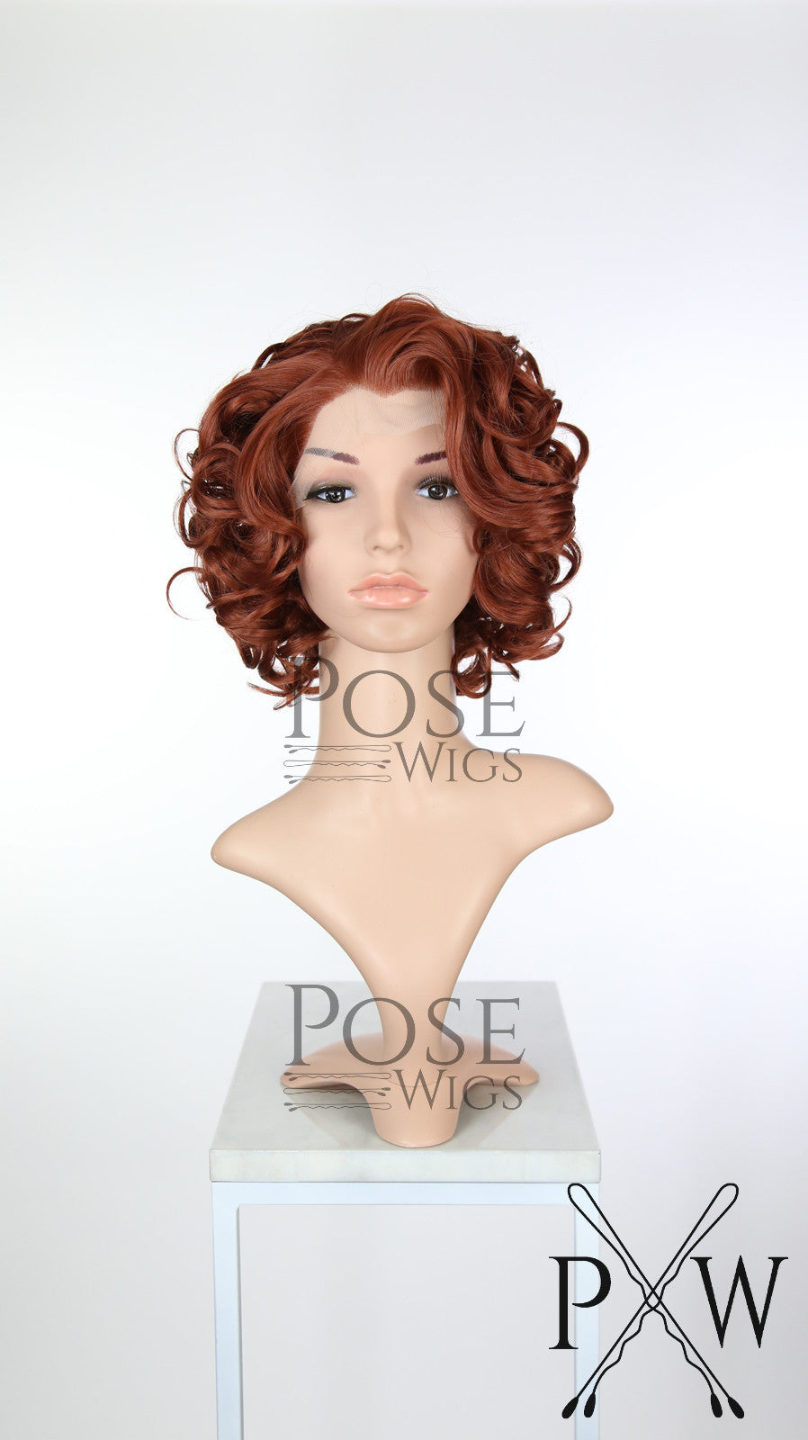 Red Short Curly Bob Lace Front Wig - Princess Series LP032 Black Widow Cosplay Wig
