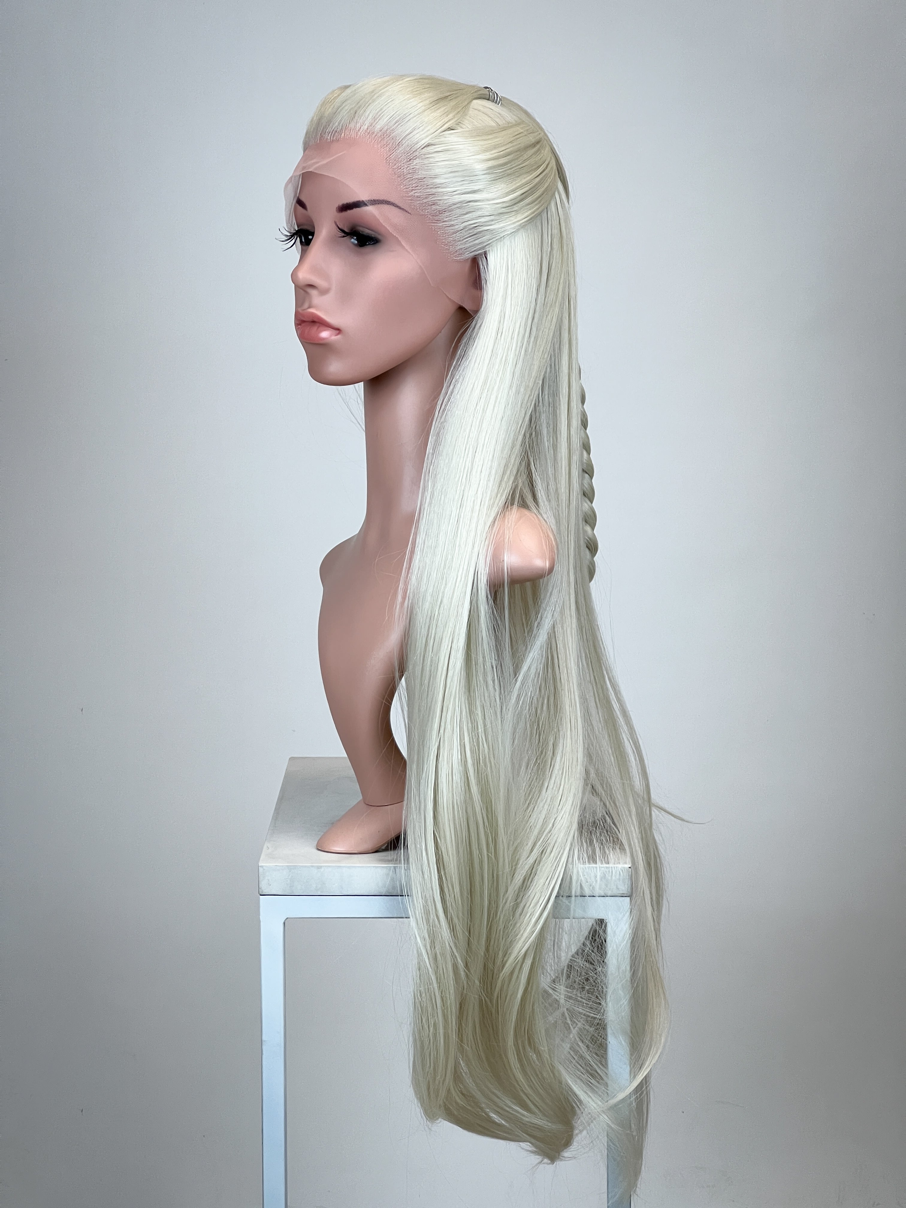 Rhaenyra Targaryen Custom Styled Wig Pose Wigs