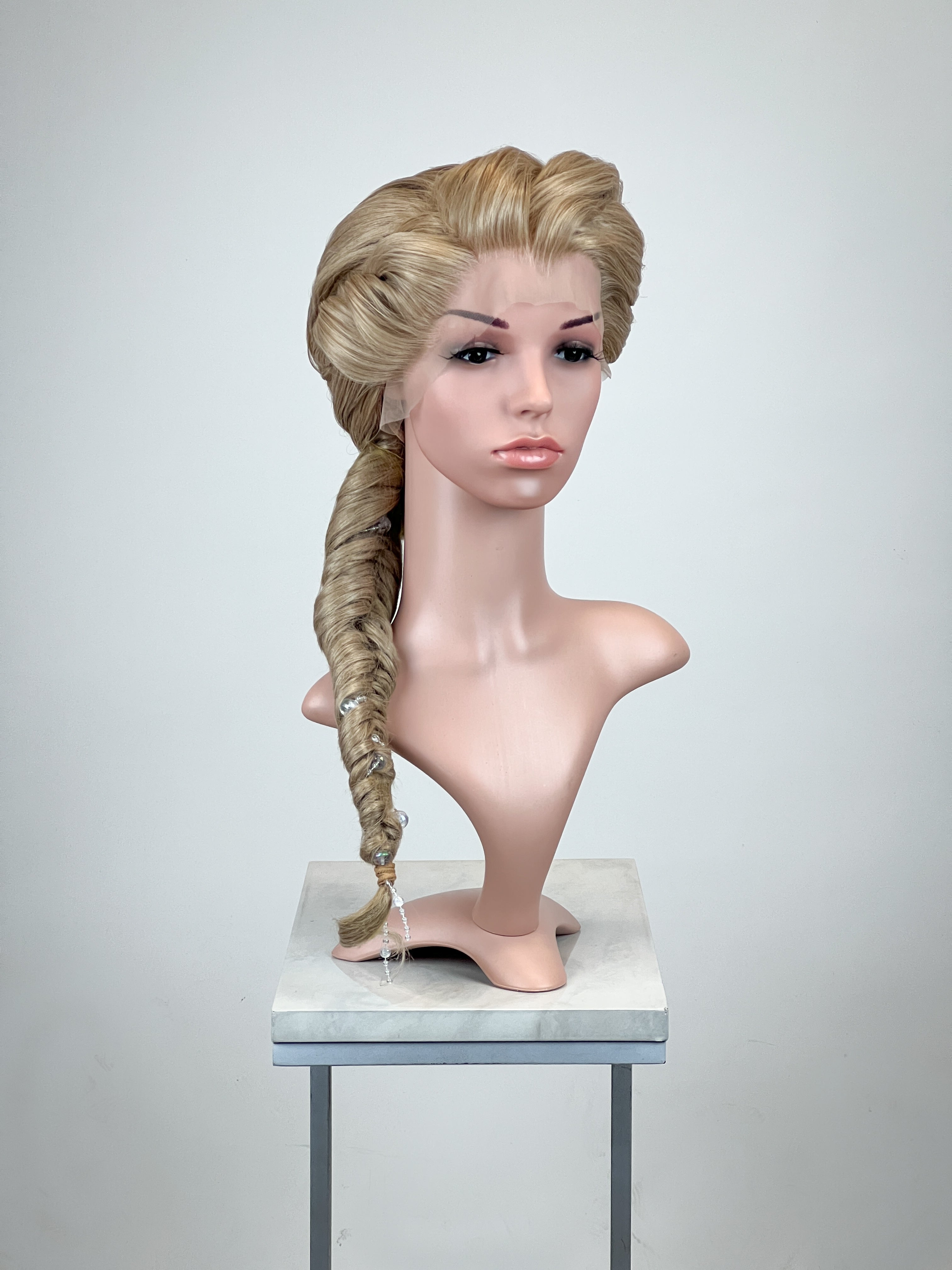 Elsa Custom Styled Wig Pose Wigs