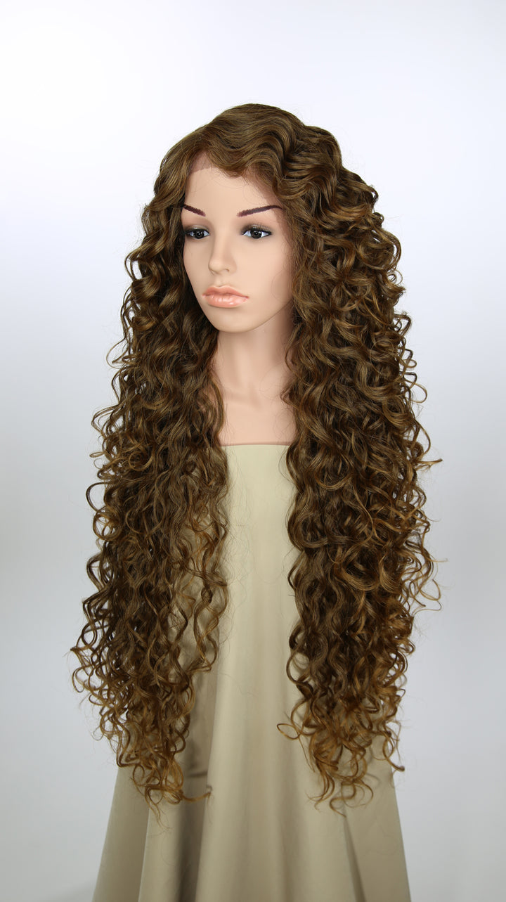 Brown Ombre Long Curly Lace Front Wig - Duchess Series LDDLL87