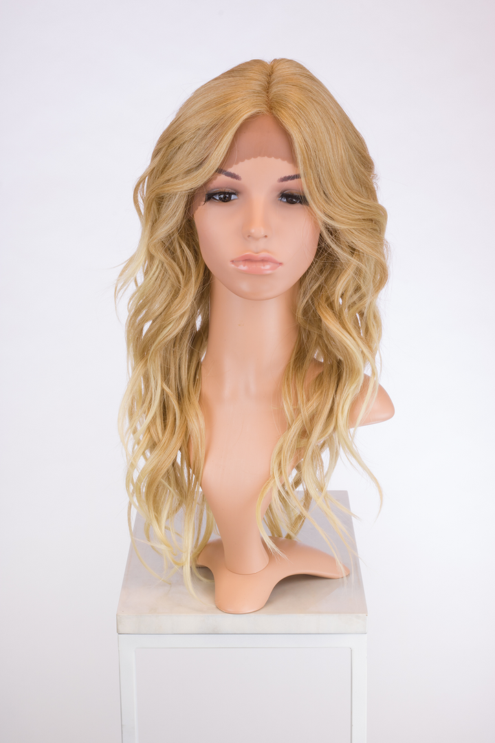 Cosplay or Costume Strawberry Blonde Ombre Long Curly Lace Front Wig - Duchess Series LDORN91