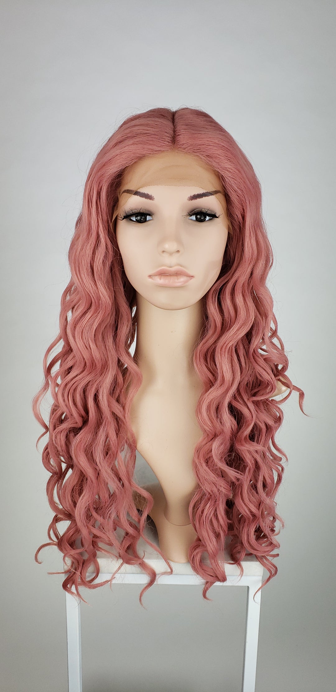 Dark Pink Mix Long Curly Lace Front Wig - Duchess Series LDCEL65