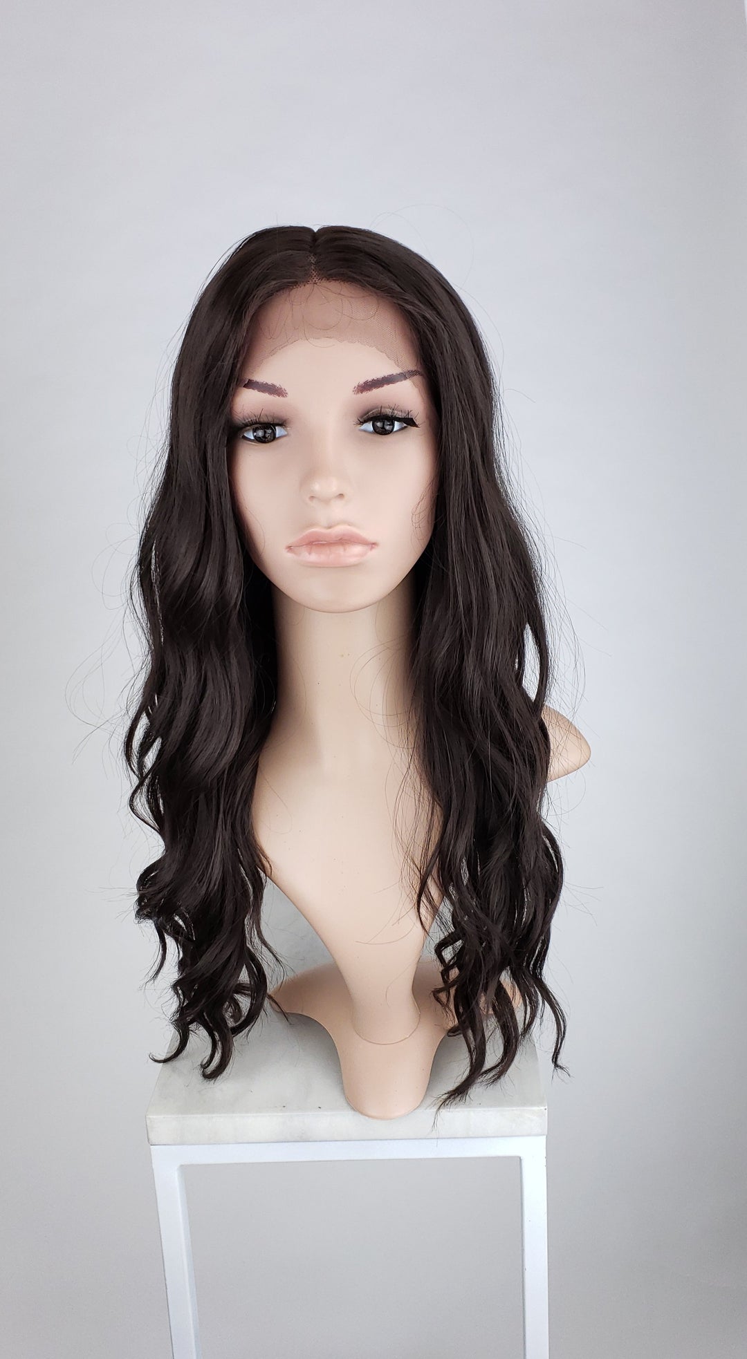 Pose Wigs Dark Brown Long Wavy Lace Front Wig - Duchess Series LDCHA10
