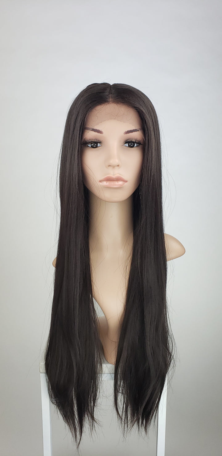 Pose Wigs Dark Brown Long Straight Lace Front Wig - Duchess Series LDDNA10