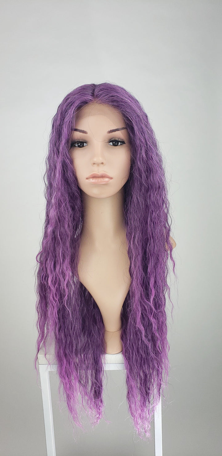 Pose Wigs Purple Ombre Long Curly Lace Front Wig - Duchess Series LDRVN233