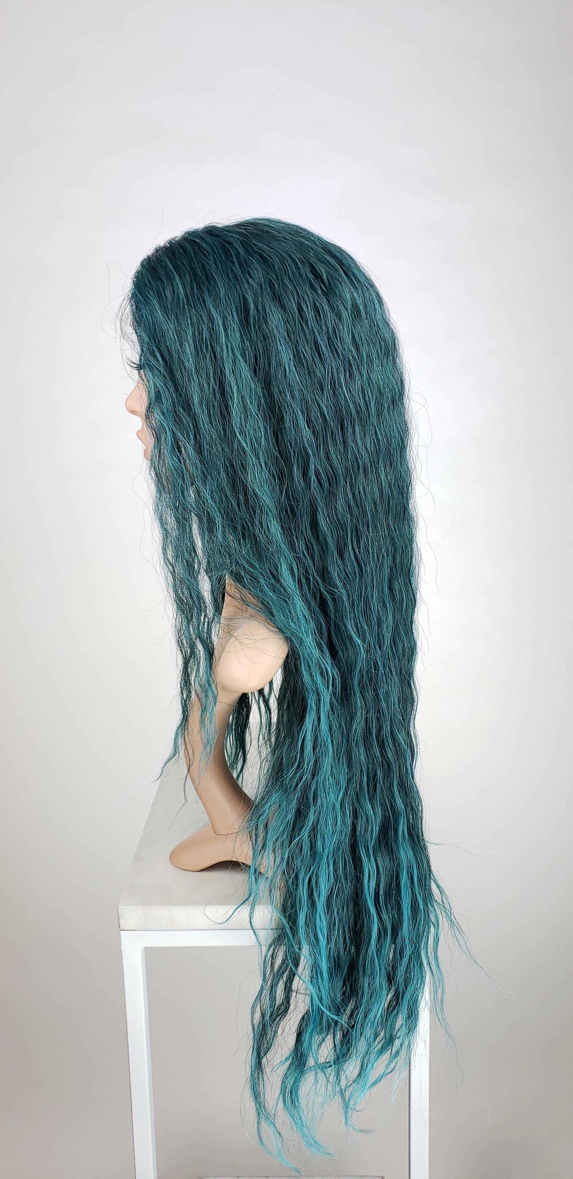 Raven Tide Teal Natural Pose Wigs