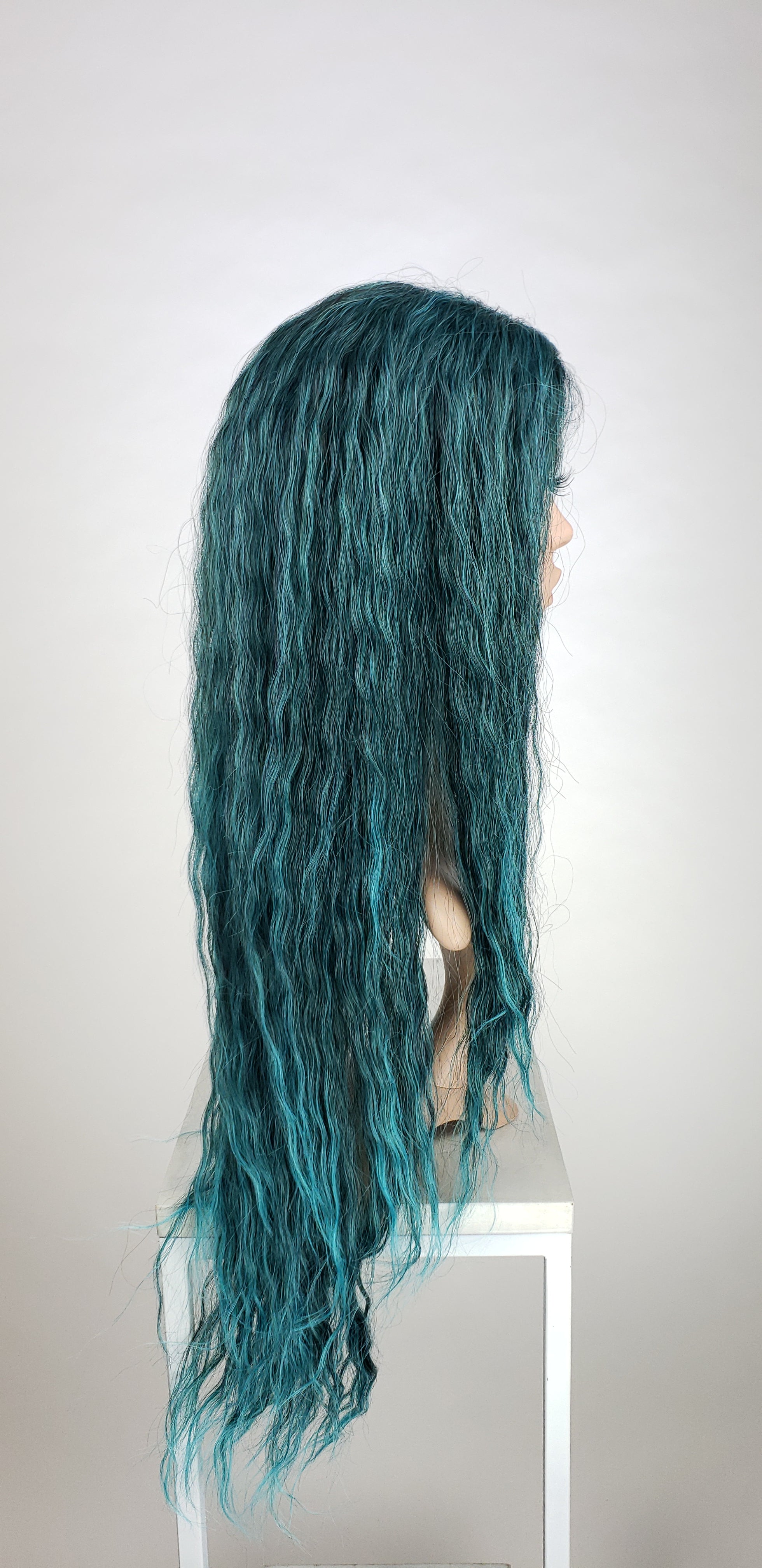 Green wig clearance teal