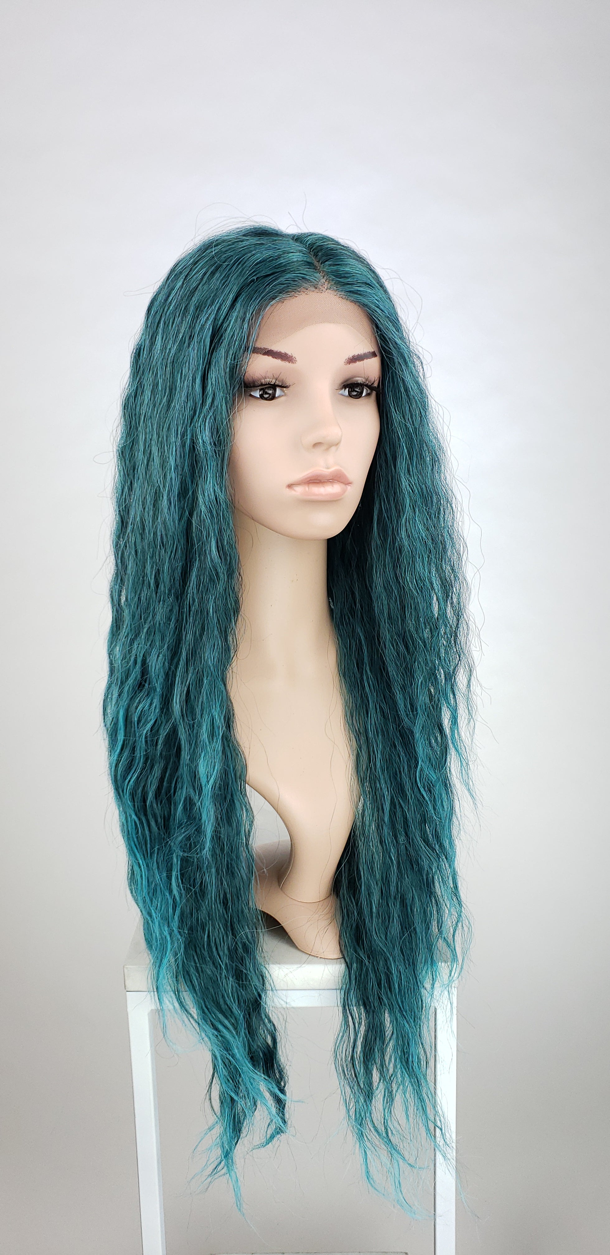 Raven Tide Teal Natural Pose Wigs