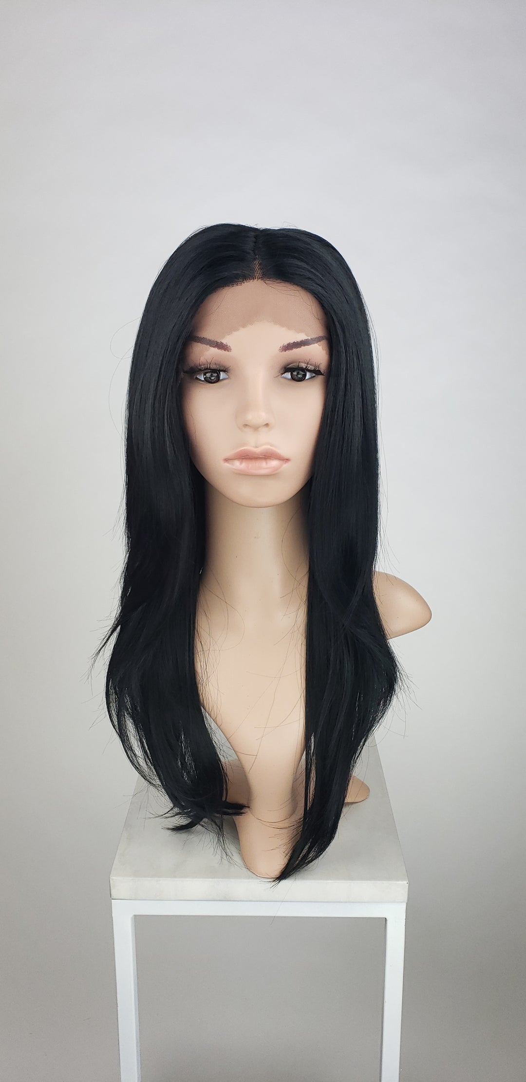 Black Long Straight Lace Front Wig - Duchess Series LDTAL1
