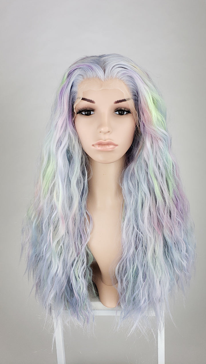 Pose Wigs Pastel Hologram Long Wavy Lace Front Wig Princess Series LPMAX116