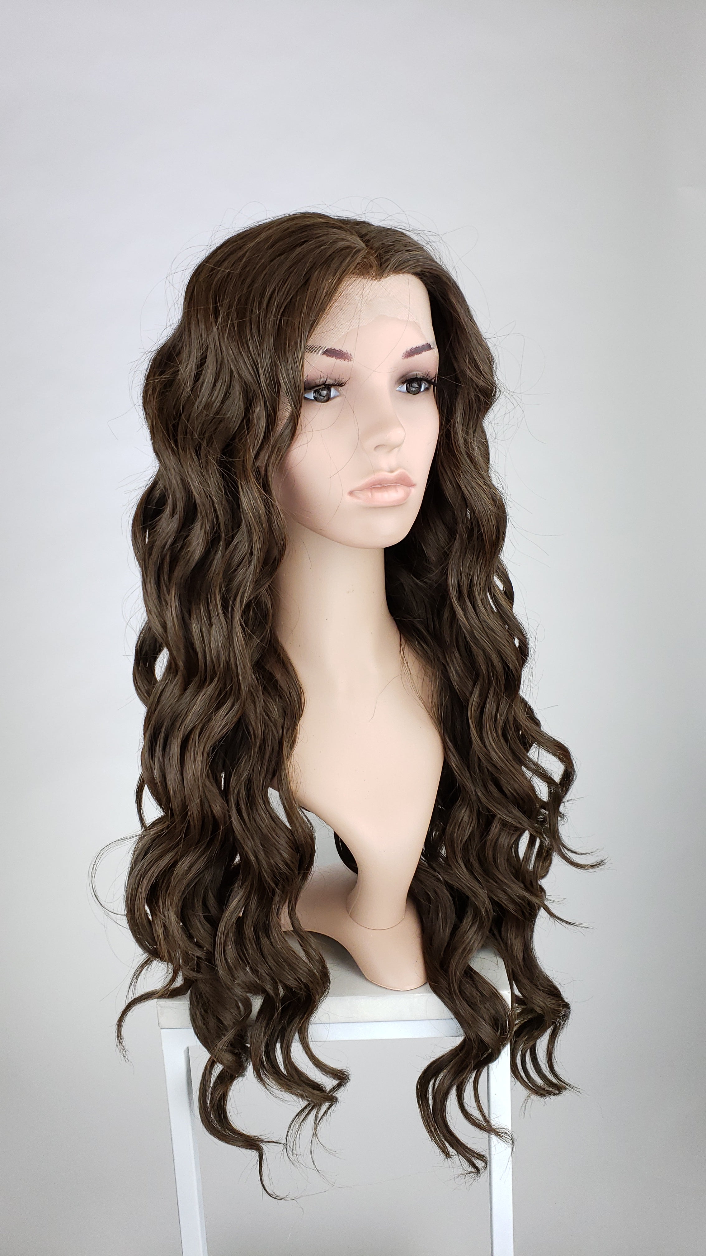 Brown clearance perm wig