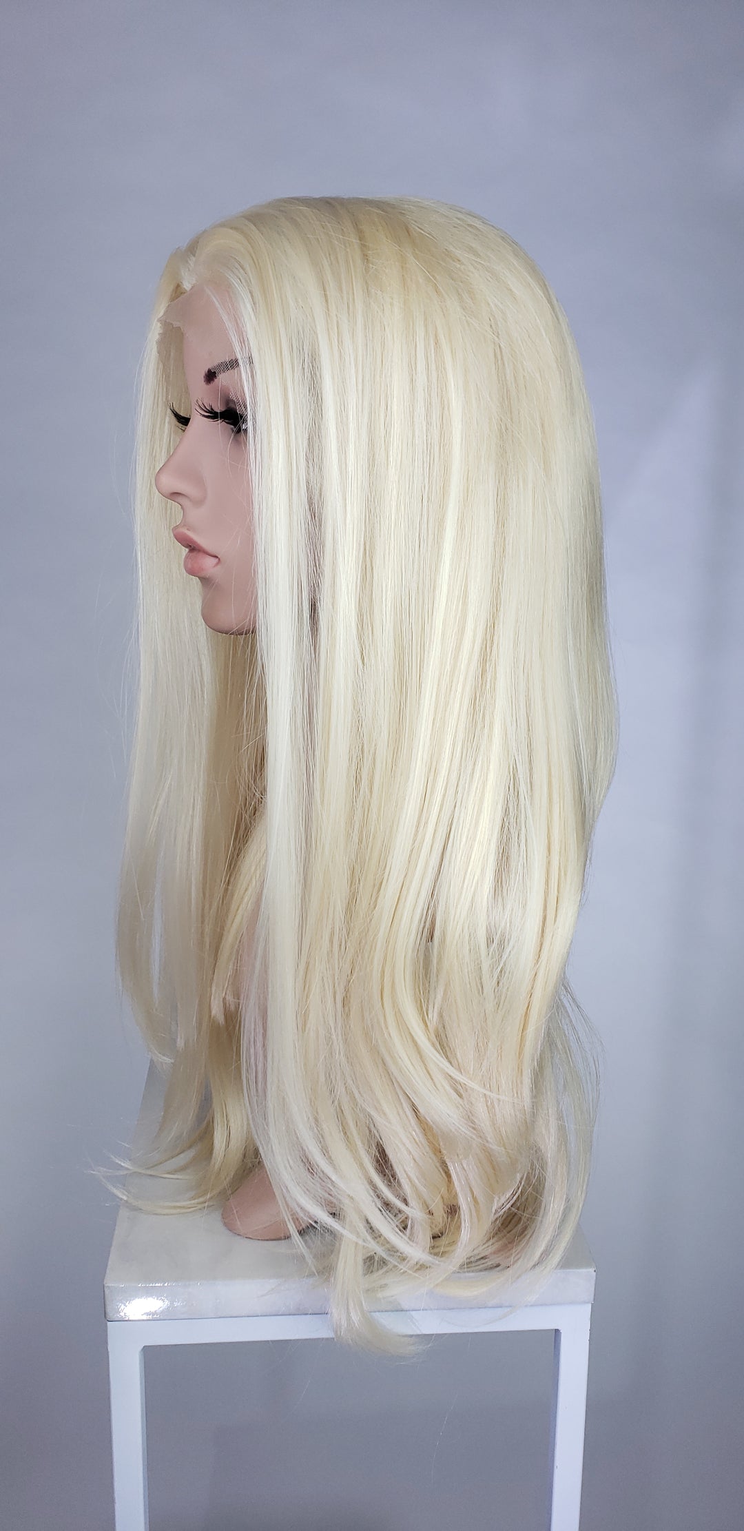 Mens Blonde Long Straight Lace Front Wig - LPSKY44