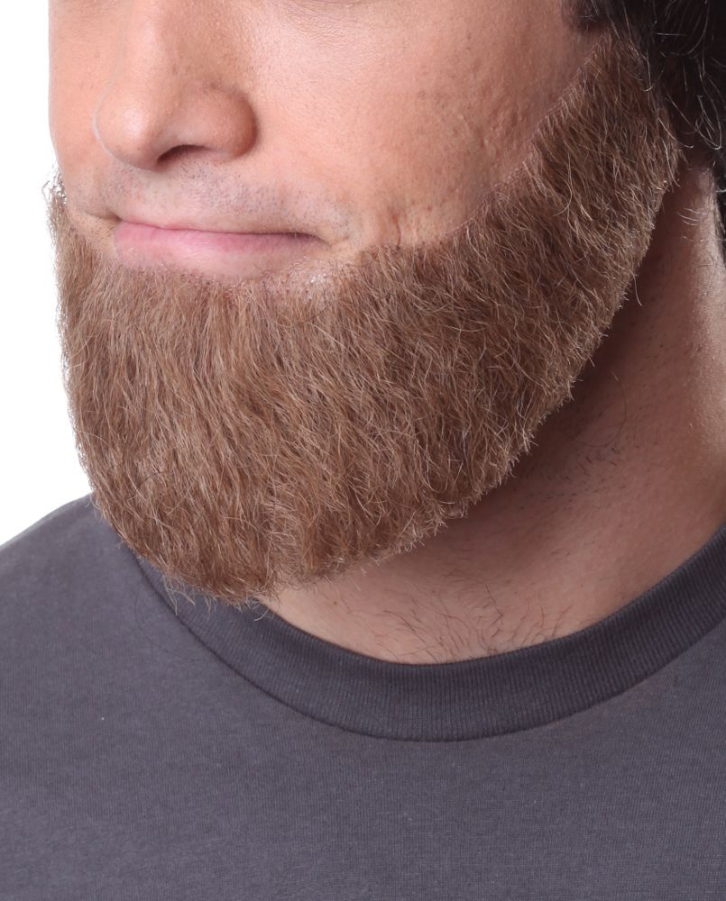 Pose Wigs Brown Beard 100% Human Hair on Lace Backing BEARD945Brown
