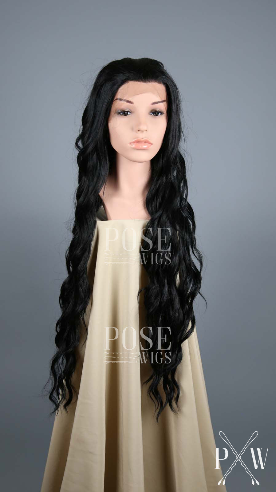 Black Long Curly Lace Front Wig - Lady Series LLMON1