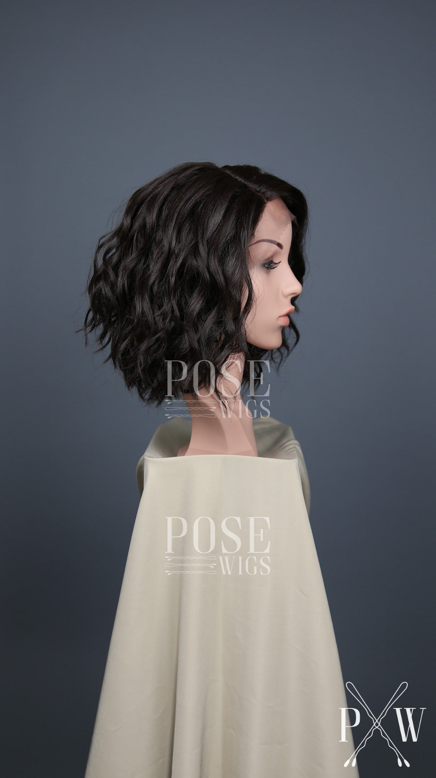 Dark Brown Short Curly Bob Lace Front Wig - Lady Series LLPEA10