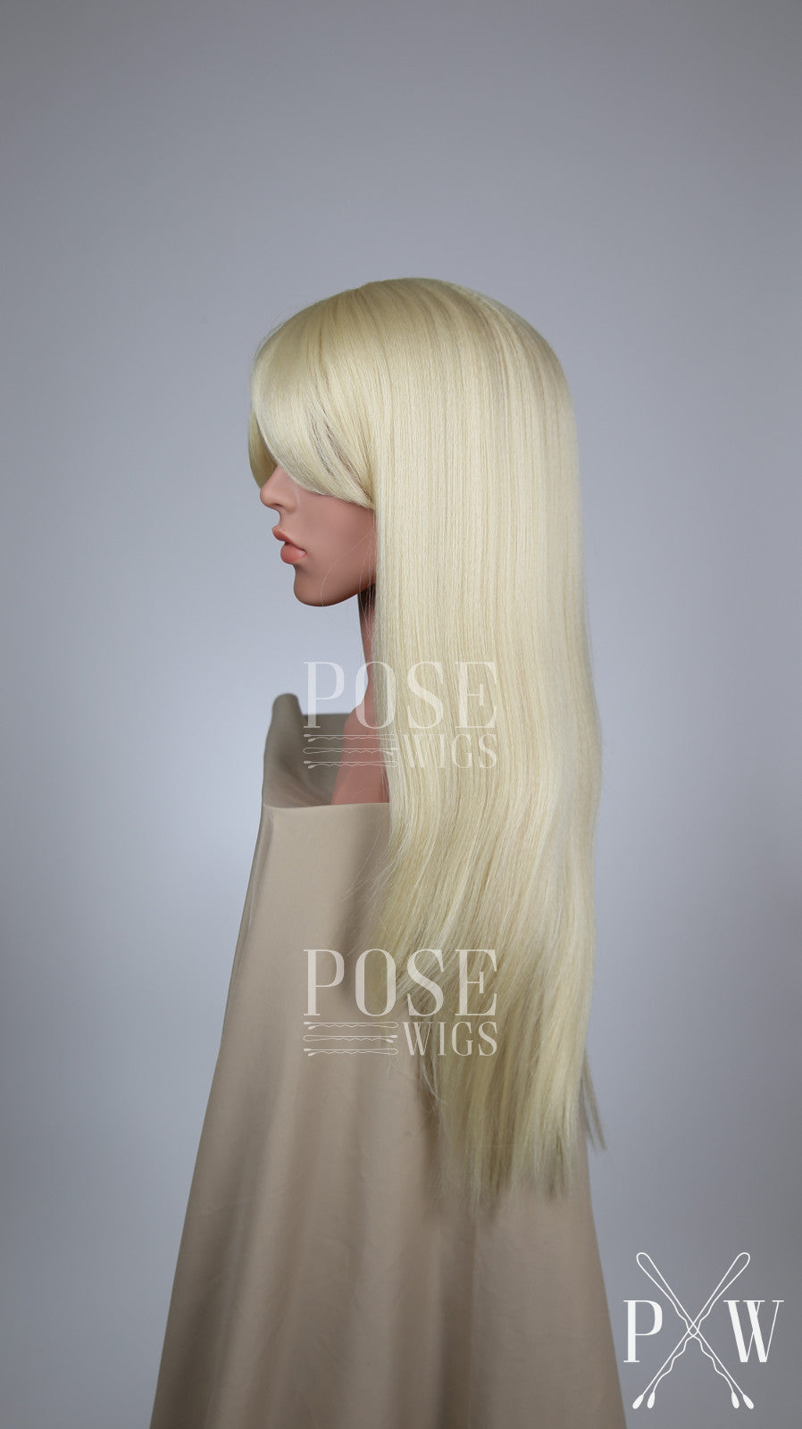 Blonde Long Straight with Bangs Fashion Wig HSOAS44