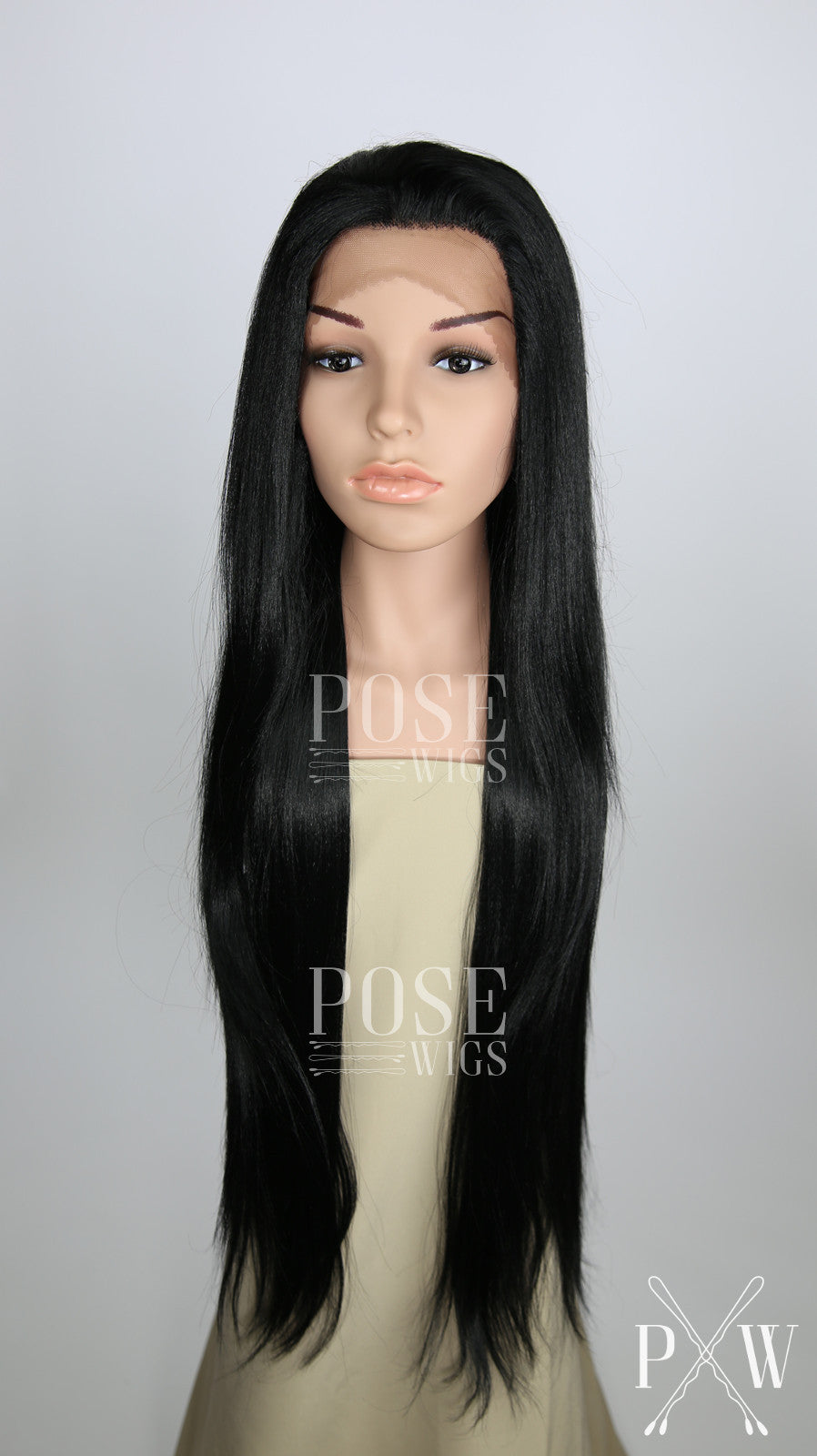 Black Long Straight Lace Front Wig - Lady Series HAW1