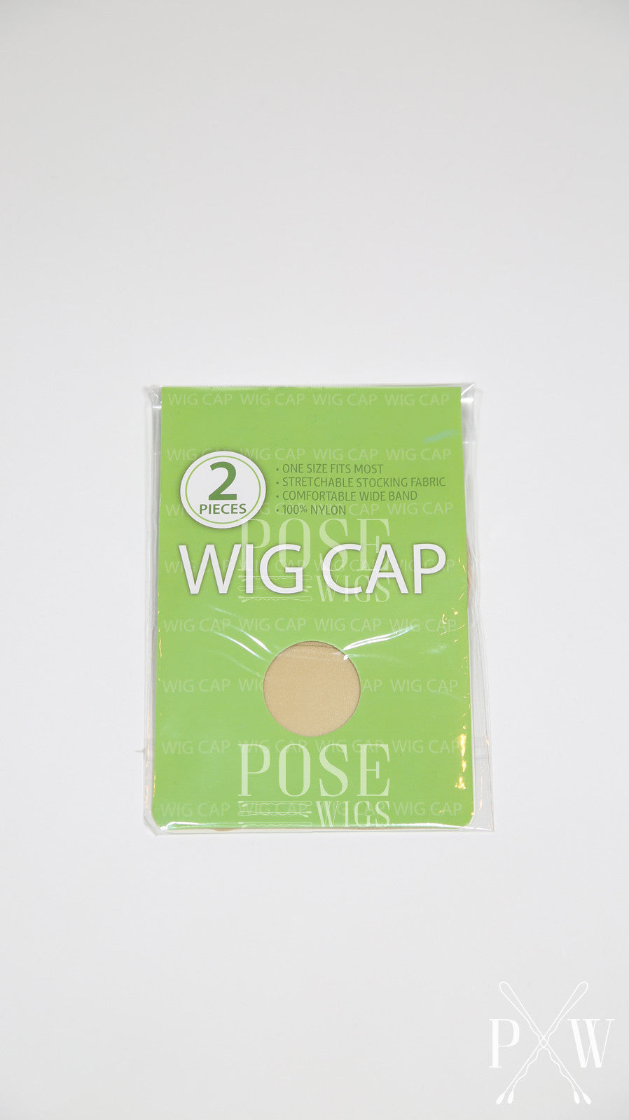 Stocking Wig Cap - Beige - 2 pack