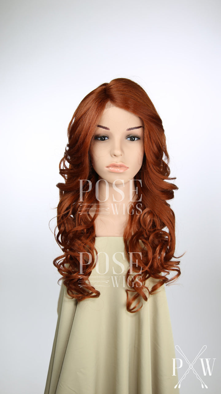 Red Long Curly Lace Front Wig - Lady Series LLICN53