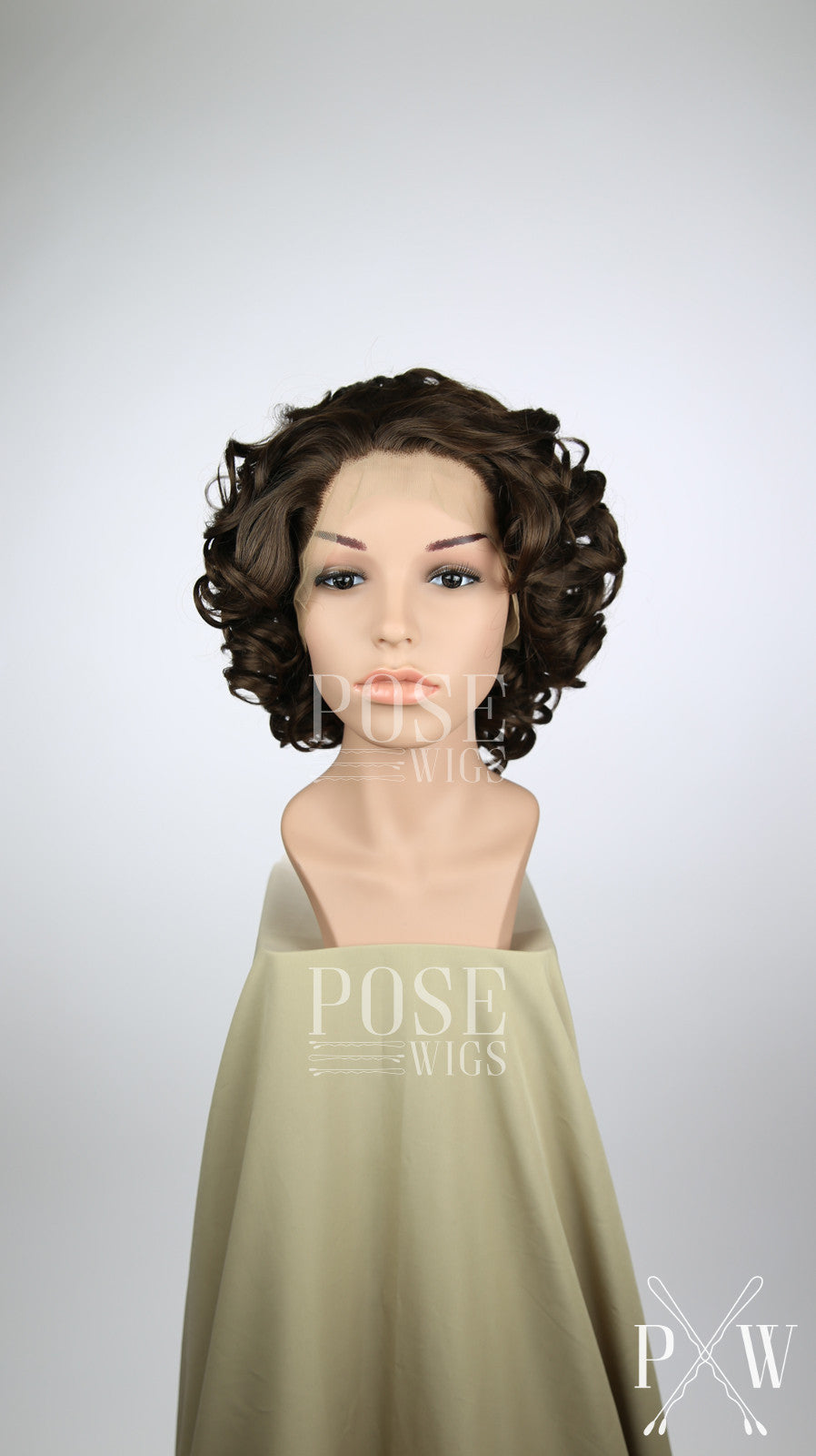 Brown Short Curly Lace Front Wig - Princess Series LP106