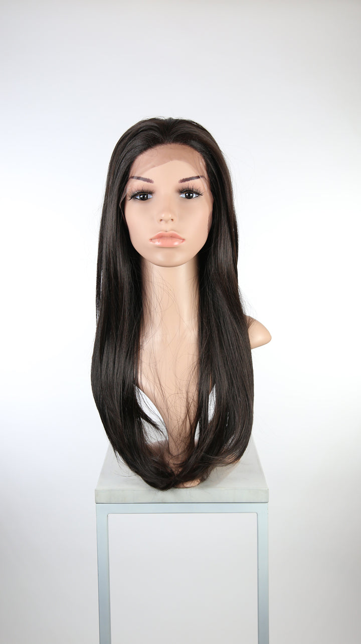 Dark Brown Long Straight Lace Front Wig - Lady Series LLDAH10