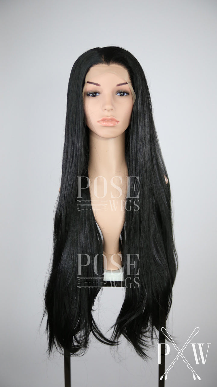 Black Long Straight Lace Front Wig - Princess Series LP138