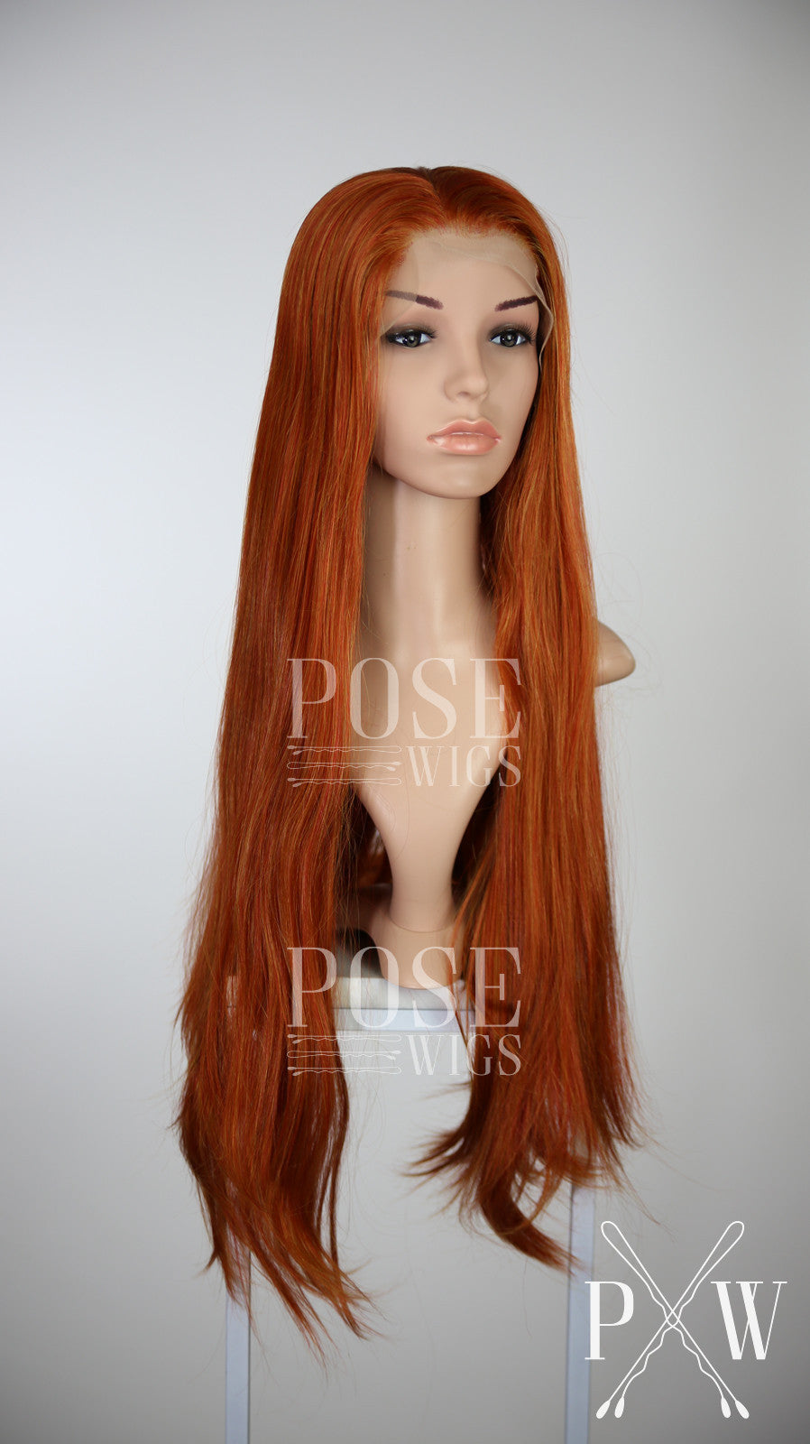 Mera Cosplay Wig Copper Red Long Straight Lace Front Wig - Princess Series LP129