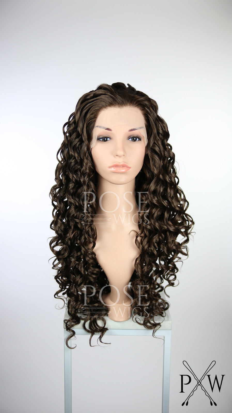 Brown Long Curly Lace Front Wig - Princess Series LP048