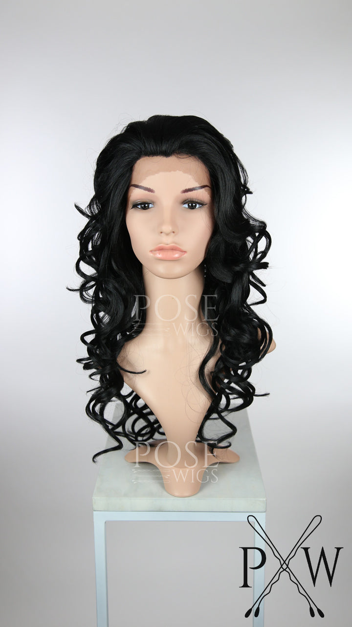 Black Long Curly Lace Front Wig - Lady Series LLSOF1