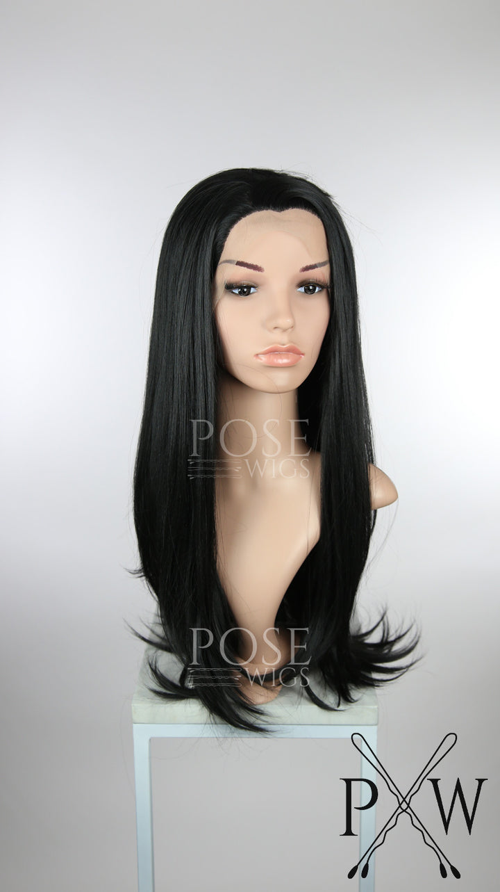 Black Long Straight Lace Front Wig - Princess Series LP162