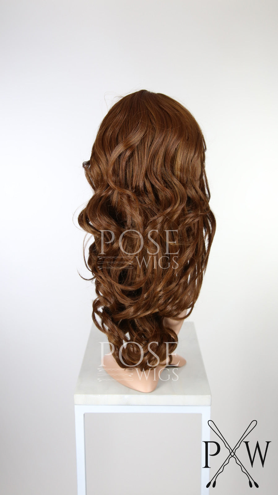 Red Brown Long Wavy with Bangs - Fashion Wig