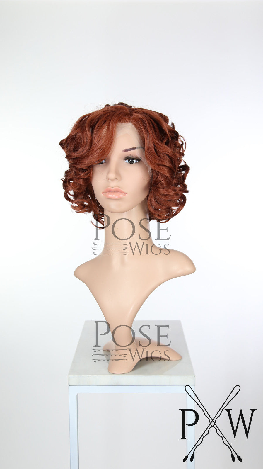 Black Widow Cosplay Wig Red Short Curly Bob Lace Front Wig - Princess Series LP032