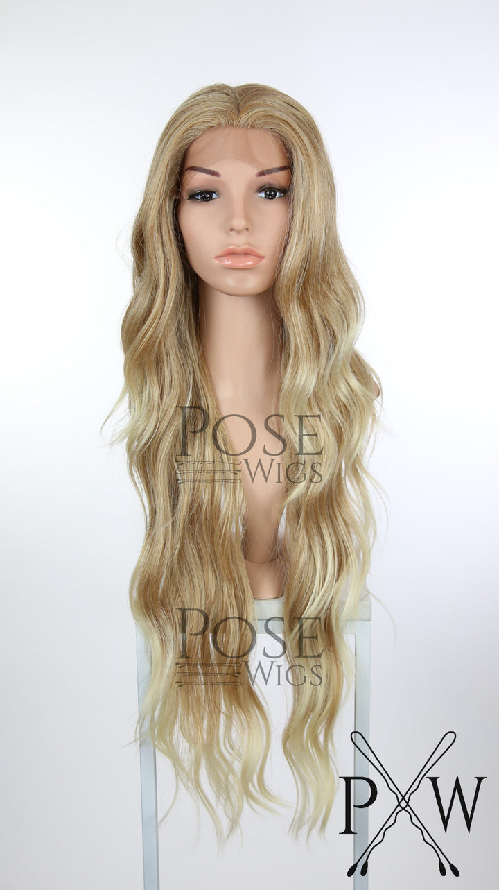 Strawberry Blonde Ombre Long Curly Lace Front Wig - Lady Series LLMON91