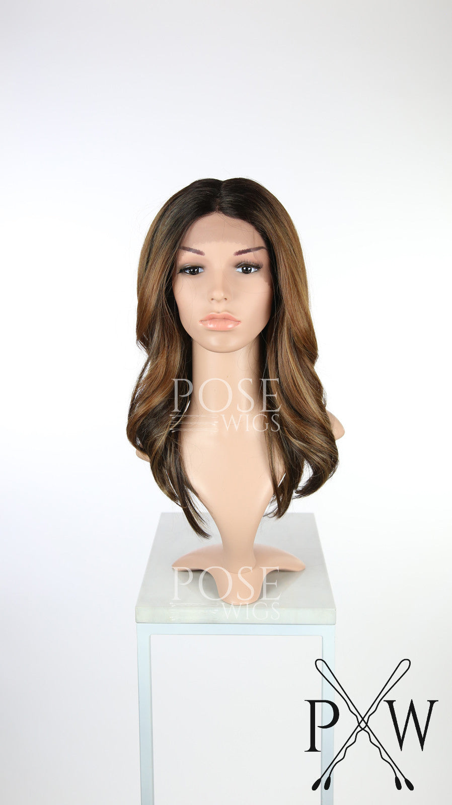 Balayage Brown Ombre Long Wavy Lace Front Wig - Lady Series LLSAF70