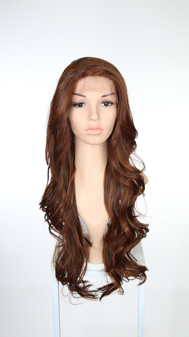 Red Mix Long Wavy Lace Front Wig - Lady Series LLKIM119