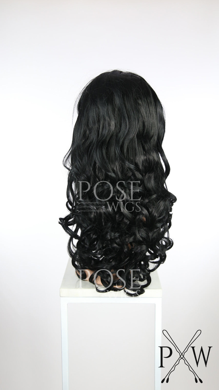 Black Long Curly Lace Front Wig - Princess Series LPKAT1