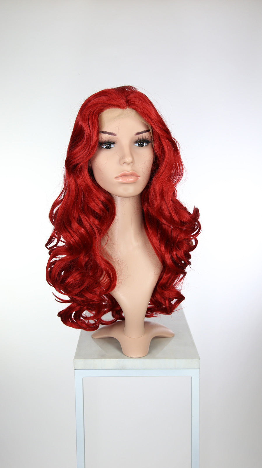 Bright Red Long Curly Lace Front Wig - Princess Series LP037