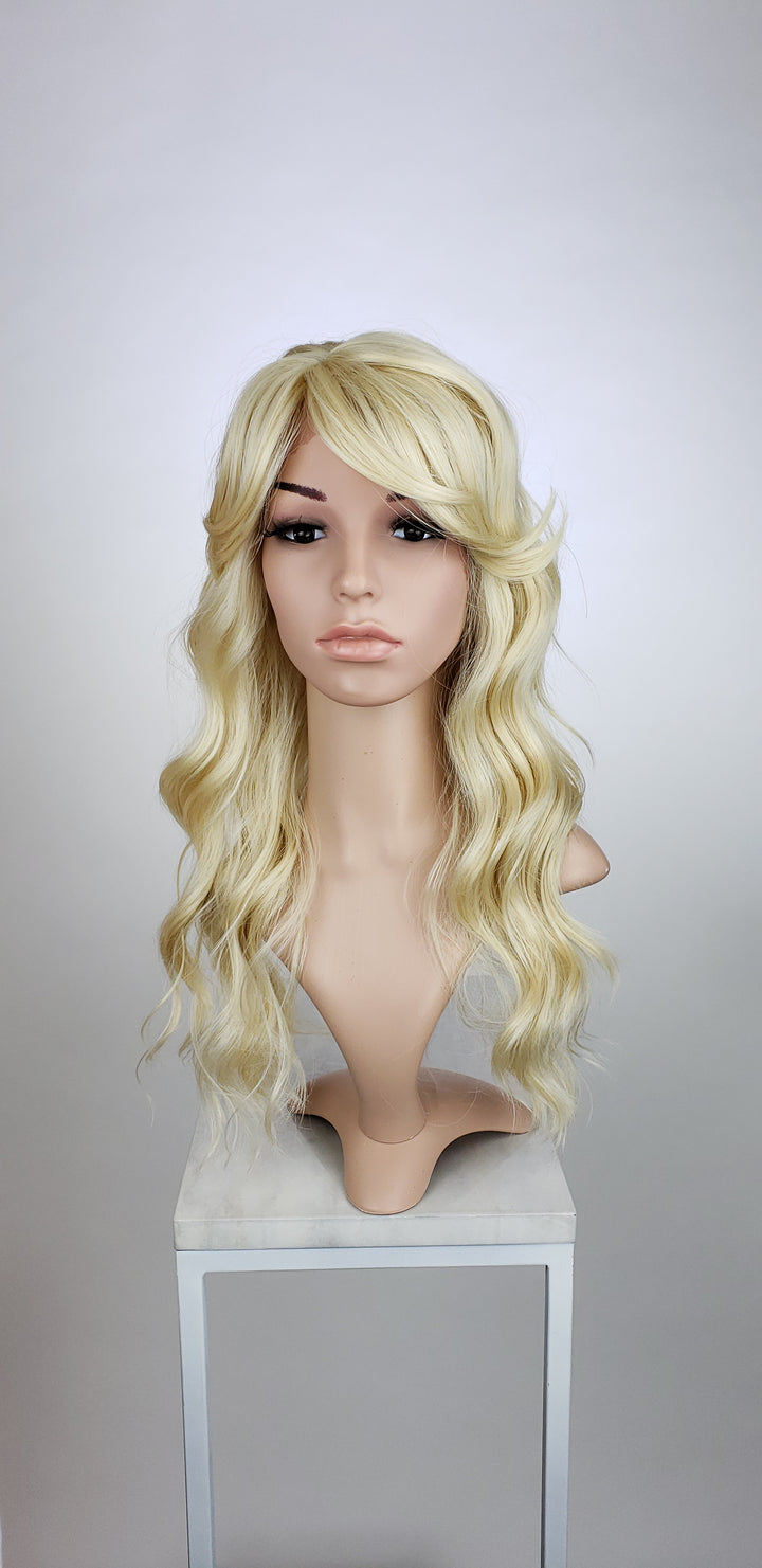 Blonde Long Wavy with Bangs Lace Front Wig - Duchess Series LDTEA44
